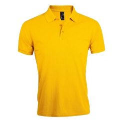 Męska Koszulka Polo Prime. Żółte koszulki polo męskie SOL'S, m, bez wzorów, sportowe, bez kołnierzyka, bez ramiączek. Za 84.99 zł.