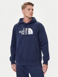 The North Face Bluza Drew Peak NF0A89EM Granatowy Regular Fit. Niebieskie bluzy nierozpinane męskie The North Face, m, bez wzorów, z bawełny, bez ramiączek, bez kaptura. Za 309.99 zł.