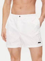 Calvin Klein Swimwear Szorty kąpielowe KM0KM00943 Biały Regular Fit. Białe kąpielówki męskie Calvin Klein Swimwear, bez wzorów, z syntetyku. Za 269.99 zł.