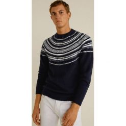 Mango Man - Sweter Harley. Szare swetry męskie Mango Man, z dzianiny, z okrągłym kołnierzem. Za 199.90 zł.