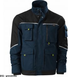 RIMECK Ranger W53 - ADLER - Kurtka robocze męska, 270 g/m, 65% poliester, 35% bawełna, - granatowy 60/62. Niebieskie kurtki męskie RIMECK, m, bez wzorów, z bawełny, bez ramiączek, bez kaptura. Za 173.51 zł.