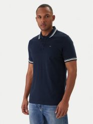 Tommy Jeans Polo DM0DM22700 Granatowy Regular Fit. Niebieskie koszulki polo męskie Tommy Jeans, m, bez wzorów, z bawełny, bez kołnierzyka, bez ramiączek. Za 309.99 zł.