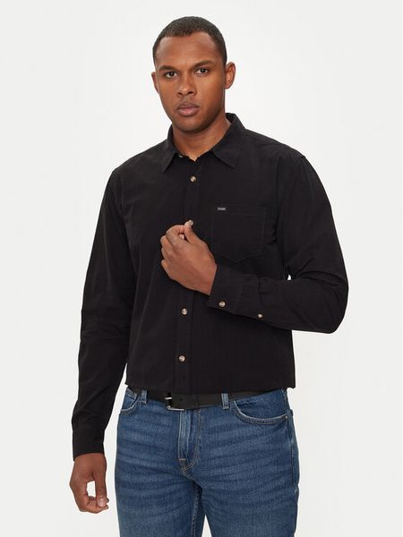 Guess Jeans Koszula M4YH35 WGCF1 Czarny Slim Fit. Czarne koszule męskie Guess Jeans, l, z aplikacjami, z bawełny, bez kołnierzyka, bez ramiączek. Za 179.99 zł.