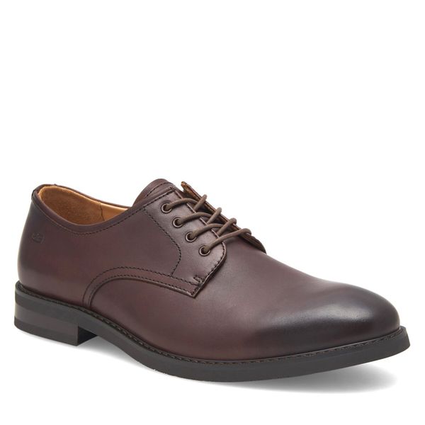 Półbuty GINO ROSSI. Brązowe eleganckie półbuty męskie Gino Rossi, wizytowe, bez obcasa, bez zapięcia. Za 349.99 zł.