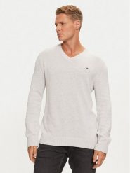 Tommy Jeans Sweter Essential DM0DM19429 Błękitny Slim Fit. Niebieskie kardigany męskie Tommy Jeans, m, bez wzorów, z bawełny, bez ramiączek. Za 289.99 zł.