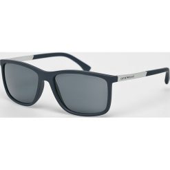 Emporio Armani - Okulary. Brązowe okulary przeciwsłoneczne męskie Emporio Armani, z tworzywa sztucznego. Za 699.90 zł.