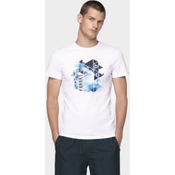 T-shirt męski TSM007 - biały. T-shirty męskie 4f. W wyprzedaży za 49.99 zł.