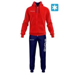 Givova Tuta King Felpa dres męski M - polar szczotkowany. Czerwone bluzy z polaru męskie Givova, m, bez wzorów, z dresówki, sportowe, bez ramiączek, bez kaptura. Za 255.99 zł.