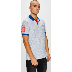 Jack & Jones - Polo. Szare koszulki polo męskie Jack & Jones, z nadrukiem, z bawełny, polo, z krótkim rękawem. Za 129.90 zł.