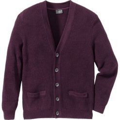 Sweter rozpinany Regular Fit bonprix czarny bez. Fioletowe kardigany męskie marki bonprix, w prążki. Za 49.99 zł.