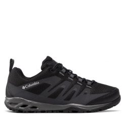 Trekkingi Columbia. Czarne buty zimowe męskie Columbia, bez wzorów, sportowe, bez obcasa, bez zapięcia. Za 279.99 zł.