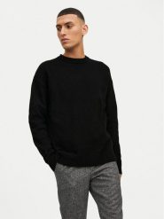 Jack & Jones Sweter Rollie 12215468 Czarny Relaxed Fit. Czarne kardigany męskie Jack & Jones, l, bez wzorów, z syntetyku, bez ramiączek. Za 89.99 zł.