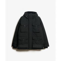 Parka Superdry Everest Tactical. Czarne parki męskie Superdry., na zimę, m, bez wzorów, bez kaptura. W wyprzedaży za 837.65 zł.