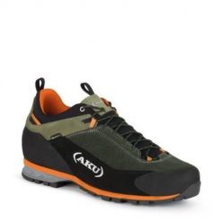 Buty trekkingowe męskie Aku Link Gtx. Zielone buty trekkingowe męskie Aku, bez wzorów, ze skóry, sportowe, bez obcasa, bez zapięcia. Za 776.99 zł.