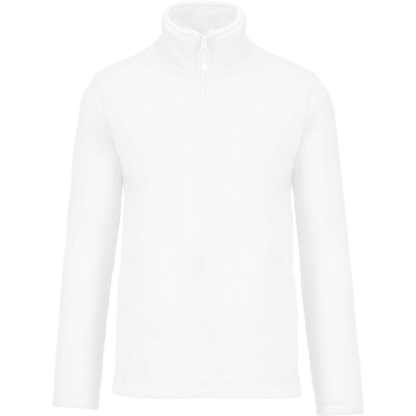 Kurtka polarowa z zamkiem Kariban Enzo. Białe kurtki męskie KARIBAN, m, bez wzorów, z polaru, eleganckie, bez ramiączek, bez kaptura. Za 125.00 zł.