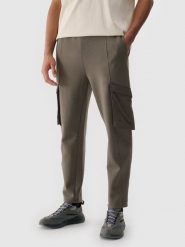 4F Spodnie casual cargo męskie - brązowe 3XL. Brązowe spodnie na co dzień męskie 4f, bez wzorów, z bawełny, casualowe. W wyprzedaży za 89.99 zł.