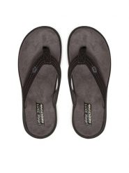 Skechers Japonki Proven Sd-Baylis 204577/BLK Czarny. Czarne klapki i japonki męskie Skechers, bez wzorów, z materiału. Za 169.99 zł.