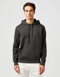 MESKA BLUZA WRANGLER SIGN OFF HOODIE FADED BLACK 112364289. Czarne bluzy nierozpinane męskie Wrangler, m, bez wzorów, bez ramiączek, bez kaptura. Za 159.99 zł.