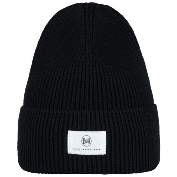 Czapka BUFF Knitted Beanie Drisk. Czarne czapki męskie Buff, bez wzorów, sportowe. Za 148.30 zł.