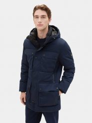 Tom Tailor Kurtka puchowa 1037359 Granatowy Regular Fit. Niebieskie kurtki męskie Tom Tailor, m, bez wzorów, z puchu, bez ramiączek, bez kaptura. Za 719.99 zł.