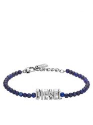 Diesel Bransoletka Blue Agate Beaded Bracelet DX1544040 Niebieski. Niebieskie biżuteria dla mężczyzn Diesel, z tworzywa sztucznego. Za 239.99 zł.