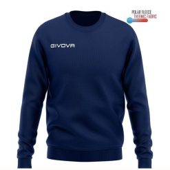 Bluza piłkarska dla dorosłych Givova Maglia One granatowa. Niebieskie bluzy nierozpinane męskie Givova, xl, bez wzorów, z poliesteru, sportowe, bez ramiączek, bez kaptura. Za 78.71 zł.