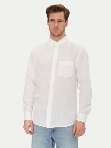 Calvin Klein Koszula K10K114488 Biały Regular Fit. Białe koszule męskie Calvin Klein, m, bez wzorów, z bawełny, bez kołnierzyka, bez ramiączek. Za 219.99 zł.