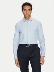 Calvin Klein Koszula K10K114310 Błękitny Slim Fit. Niebieskie koszule męskie Calvin Klein, m, bez wzorów, z bawełny, bez kołnierzyka, bez ramiączek. Za 279.99 zł.