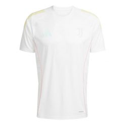 Koszulka treningowa Juventus Turyn 2025/26. Białe t-shirty sportowe męskie ADIDAS, bez wzorów, sportowe, bez ramiączek. W wyprzedaży za 205.50 zł.