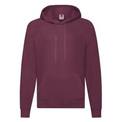 Lekka Męska Bluza Z Kapturem. Brązowe bluzy nierozpinane męskie Fruit of the Loom, m, bez wzorów, z kapturem. Za 74.99 zł.