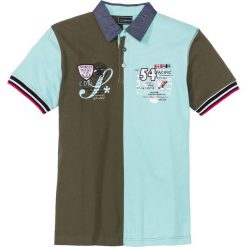 Shirt polo "colorblocking" Regular Fit bonprix ciemnooliwkowo-zielony miętowy. Koszulki polo męskie marki bonprix. Za 74.99 zł.