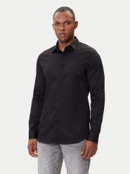 Armani Exchange Koszula XM001504 AF10192 UC001 Czarny Regular Fit. Czarne koszule męskie Armani Exchange, m, bez wzorów, z bawełny, bez kołnierzyka, bez ramiączek. Za 479.99 zł.