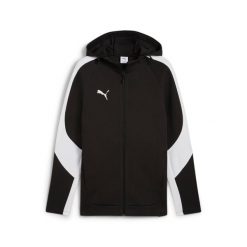 Bluza dresowa z kapturem Puma TeamEvostripe. Czarne bluzy z kapturem męskie Puma, bez wzorów, z dresówki, z kapturem. Za 352.50 zł.