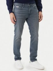 Calvin Klein Jeans Jeansy LV04RF700G Szary Slim Fit. Szare jeansy męskie Calvin Klein Jeans, bez wzorów, z bawełny. Za 529.99 zł.
