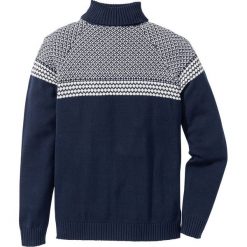Sweter z golfem Regular Fit bonprix ciemnoniebieski. Niebieskie swetry męskie bonprix, z golfem. Za 79.99 zł.