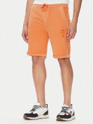 Aeronautica Militare Szorty sportowe 251BF016F583 Pomarańczowy Regular Fit. Brązowe szorty sportowe męskie Aeronautica Militare, bez wzorów, z bawełny, sportowe. Za 359.99 zł.