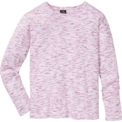 Shirt melanżowy, długi rękaw Regular Fit bonprix biało-czerwony rubinowy melanż. Koszulki męskie z długim rękawem marki bonprix. Za 24.99 zł.