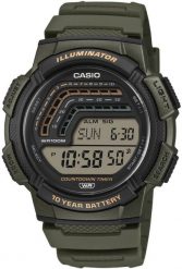 Zegarek męski Casio WS-1800-3AVEF zielony. Zielone zegarki męskie Casio. Za 199.00 zł.