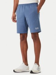 EA7 Emporio Armani Szorty sportowe 8NPS65 PJVRZ UB064 Niebieski Regular Fit. Niebieskie szorty sportowe męskie EA7 Emporio Armani, bez wzorów, z bawełny, sportowe. Za 359.99 zł.