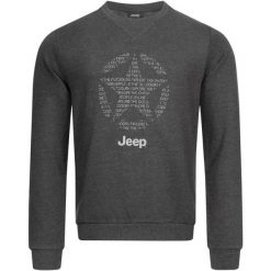 Bluza Jeep® dla mężczyzn z okrągłym dekoltem i gwiazdkowym wzorem. Bluzy nierozpinane męskie Jeep, m, bez wzorów, z bawełny, casualowe, bez ramiączek, bez kaptura. Za 207.99 zł.