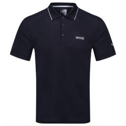 Męska Koszulka Polo Maverik V. Niebieskie koszulki polo męskie Regatta, m, bez wzorów, bez kołnierzyka, bez ramiączek. Za 73.99 zł.