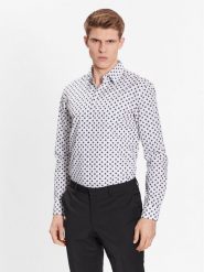 Hugo Koszula 50496126 Biały Slim Fit. Białe koszule męskie Hugo, m, bez wzorów, z bawełny, bez kołnierzyka, bez ramiączek. Za 429.99 zł.
