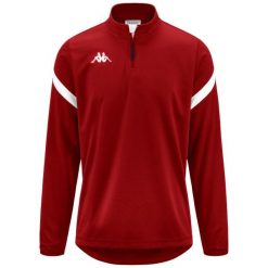 Bluza dresowa 1/2 zip Kappa Dolvole. Białe bluzy rozpinane męskie Kappa, bez wzorów, z dresówki, sportowe, bez ramiączek, bez kaptura. Za 207.50 zł.