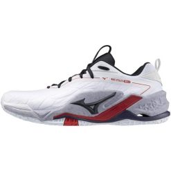 Buty halowe Mizuno Wave Stealth Neo. Białe buty do biegania męskie Mizuno, bez wzorów, bez zapięcia, do biegania, mizuno wave. W wyprzedaży za 560.75 zł.