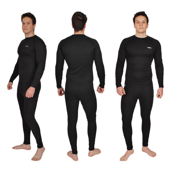 Komplet męskiej bielizny termoaktywnej Ice-Q Warm'N'Dry Man. Czarne bielizna termoaktywna męska ICE-Q, m, bez wzorów, bez ramiączek, narciarskie. W wyprzedaży za 139.00 zł.