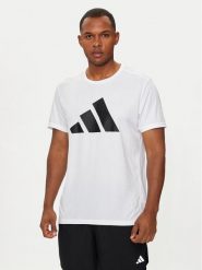 Adidas T-Shirt Run It IN0075 Biały Regular Fit. Białe t-shirty sportowe męskie ADIDAS, m, bez wzorów, z syntetyku, sportowe, bez ramiączek. Za 89.99 zł.