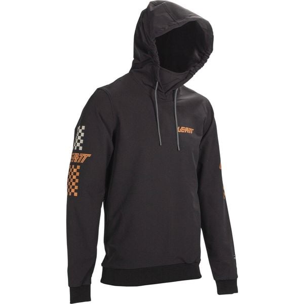 Bluza rowerowa (z kapturem) LEATT Hoodie MTB Gravity 3.0. Czarne bluzy nierozpinane męskie LEATT, bez wzorów, bez ramiączek, z kapturem. Za 699.00 zł.