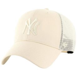 Czapka z daszkiem dla dorosłych MLB New York Yankees Branson Cap. Brązowe czapki męskie 47 Brand, bez wzorów, z bawełny, sportowe. Za 116.95 zł.