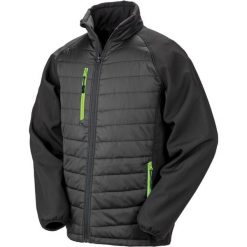 Kurtka Result Softshell Rembourrée Black Compass. Czarne kurtki męskie RESULT, m, bez wzorów, z puchu, bez ramiączek, bez kaptura. Za 241.00 zł.