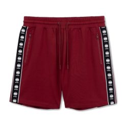 Spodenki męskie Pitbull Tape Nugget. Czerwone szorty sportowe męskie PITBULL, bez wzorów, sportowe. Za 129.99 zł.